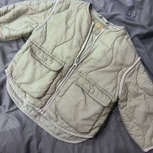 Zara Kids toddler Quilted Puffer Jacket - Light Green size 18-24 month